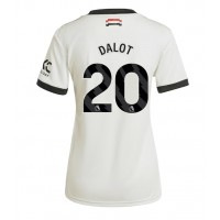 Camisa de Futebol Manchester United Diogo Dalot #20 Equipamento Alternativo Mulheres 2024-25 Manga Curta